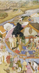 Illustratie uit een Woordenboek (onbekend) - Daud ontvangt een Erekleed van Munim Khan door Hiranand